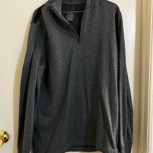 Men's Charcoal Quarter Zip-Up Sweater